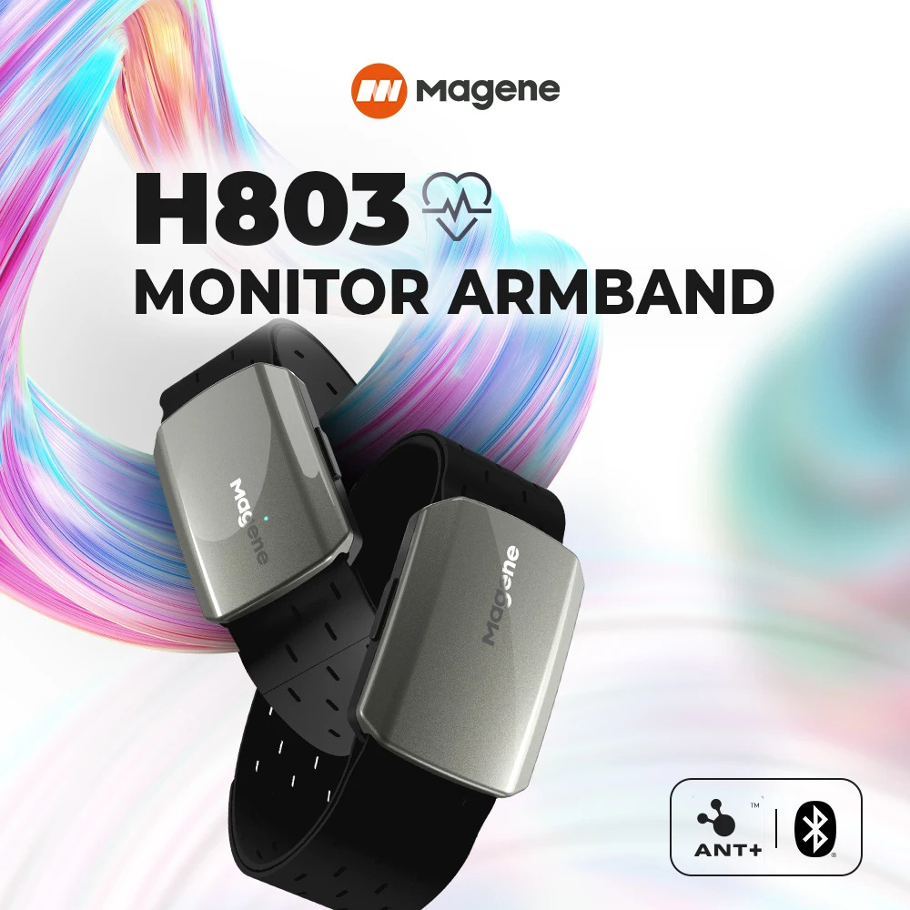Wrist Wraps Fitness - เครื่องวัดอัตราการเต้นของหัวใจ Magene H803 แบบสายรัดแขน รองรับโหมดคู่ Bluetooth