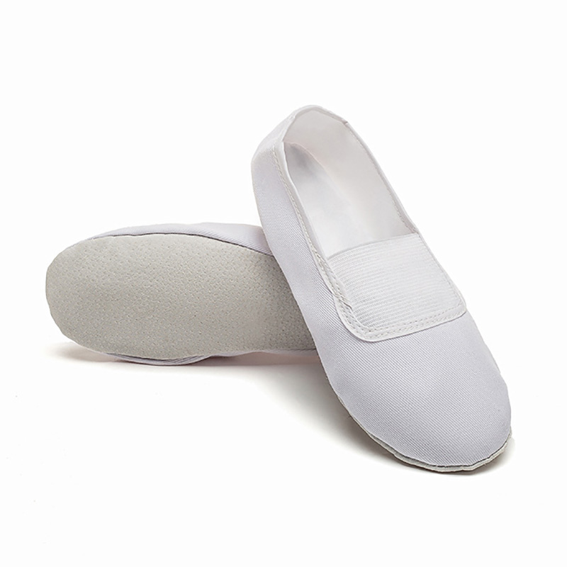 Yoga Fitness Teacher - USHINE EU22-45 สีดําสีขาวแบนโยคะครูฟิตเนสยิมนาสติกบัลเล่ต์เต้นรํารองเท้าเด็กชายหญิง
