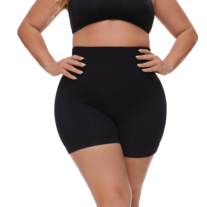 Yoga Fitness Pants - กางเกงขาสั้นเข้ารูปไร้รอยต่อสำหรับผู้หญิงขนาดใหญ่พิเศษกางเกงรัดรูปยกเอวสูงกางเกงเลกกิ้งเพื่อความปลอดภัยกางเกงโยคะ