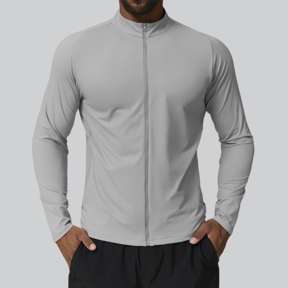 Yoga Fitness Hoodie - เสื้อยืดกีฬาผู้ชาย เสื้อฮู้ดดี้ เสื้อวิ่งออกกำลังกาย แขนยาว เสื้อแจ็คเก็ตซิปฟิตเนสผู้ชาย เสื้อยืดออกกำลังกาย