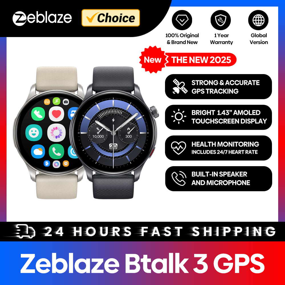 Wrist Wraps Fitness - ใหม่ Zeblaze Btalk 3 GPS Smartwatch