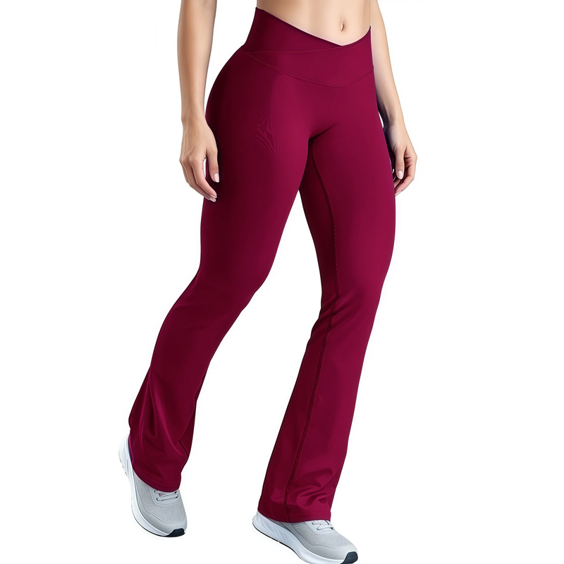 Yoga Fitness Pants - กางเกงเลกกิ้งกีฬา HISTELLO Vision Flare สำหรับผู้หญิง เอวสูงแบบไขว้