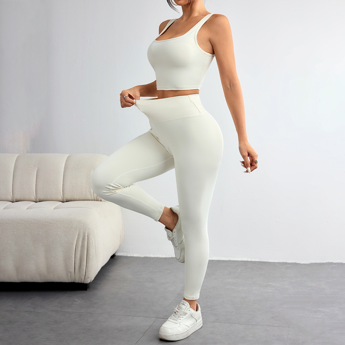 ชุดโยคะสีพื้นผ้าสเตรชสำหรับฤดู - Yoga Fitness Hoodie บทวิจารณ์และราคา