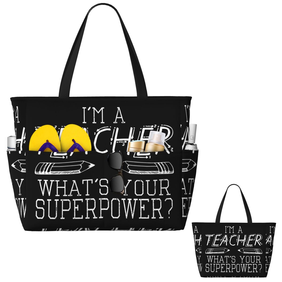 ฉันเป็นครู กระเป๋าโท้ทชายหาดพล - Yoga Fitness Teacher บทวิจารณ์และราคา