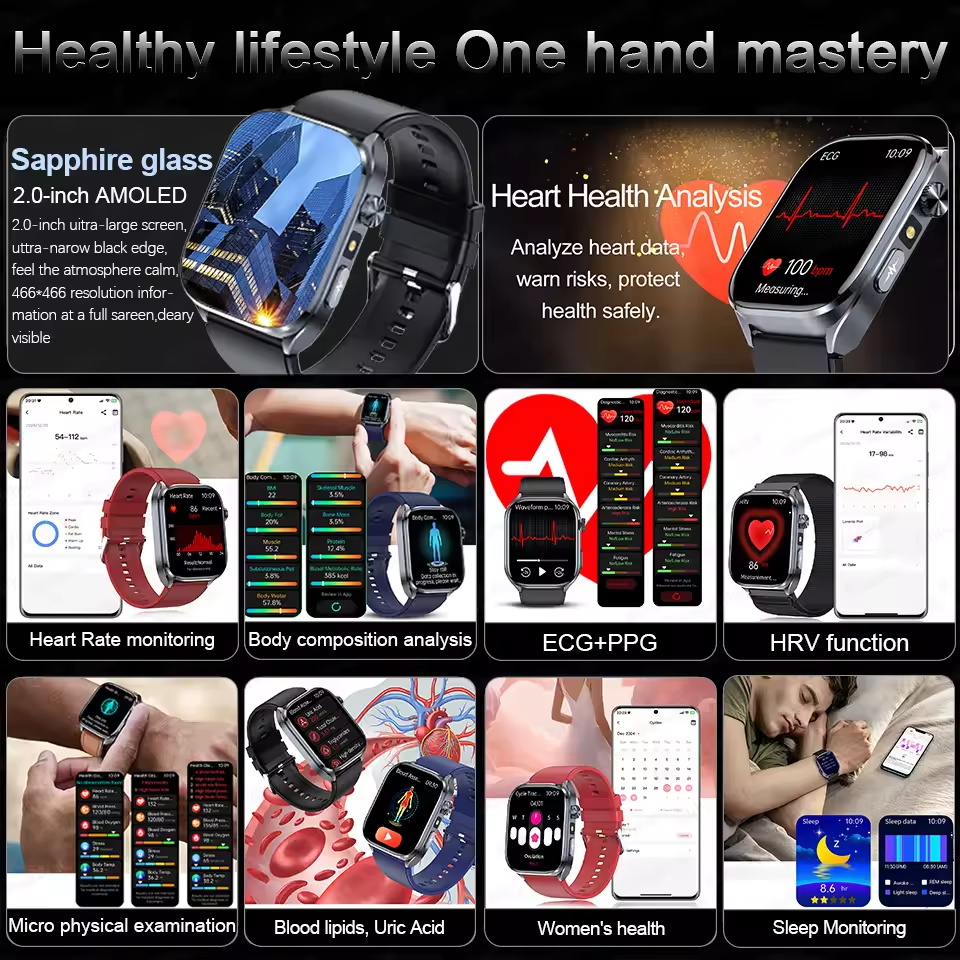 นาฬิกาอัจฉริยะตรวจสุขภาพด้วย A - Wrist Wraps Fitness บทวิจารณ์และราคา