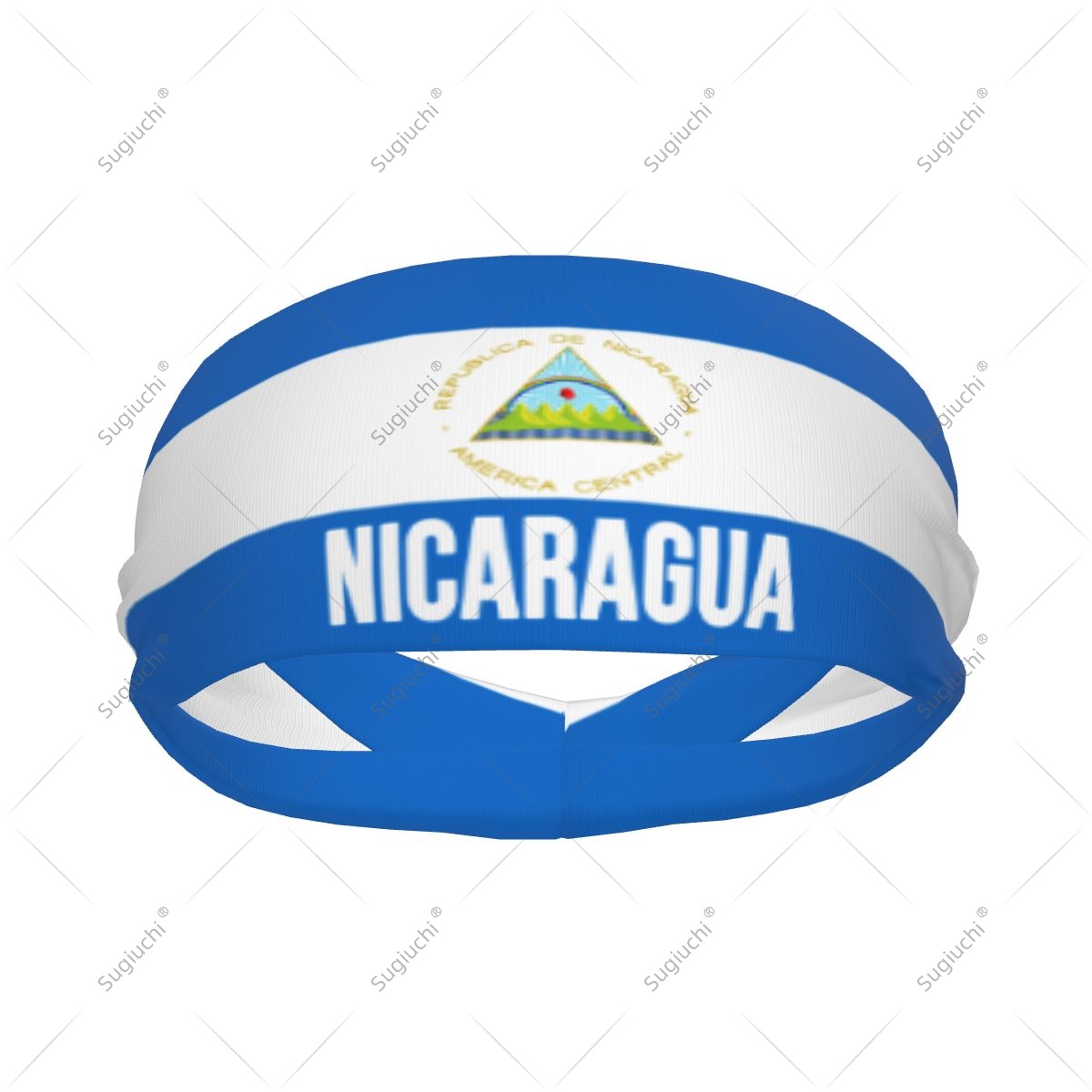 ผ้าคาดศีรษะแบบยืดหยุ่นลายธงชาต - Yoga Fitness Nicaragua บทวิจารณ์และราคา