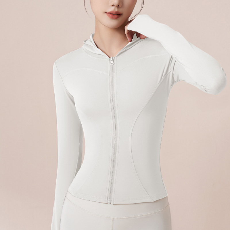 ยืดหยุ่นสูงHoodieเสื้อแจ็คเก็ต - Yoga Fitness Hoodie บทวิจารณ์และราคา
