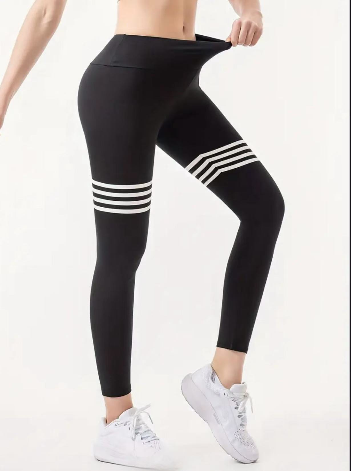 กางเกงโยคะเอวสูงลายตัวอักษร, ก - Yoga Fitness Pants บทวิจารณ์และราคา
