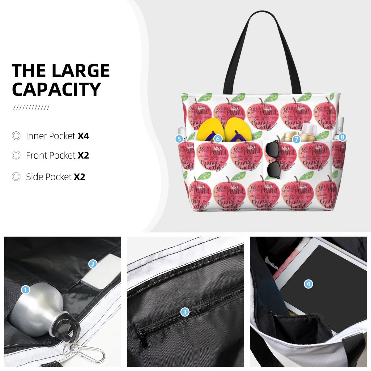 กระเป๋าโท้ทลายคำคมครู กระเป๋าใ - Yoga Fitness Teacher บทวิจารณ์และราคา