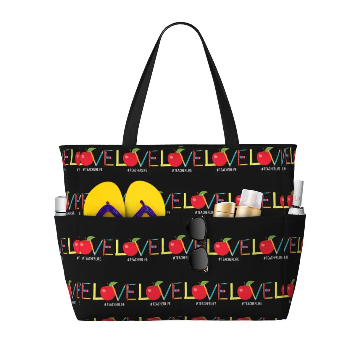 กระเป๋าโท้ทลาย Love Teacher Li - Yoga Fitness Teacher บทวิจารณ์และราคา